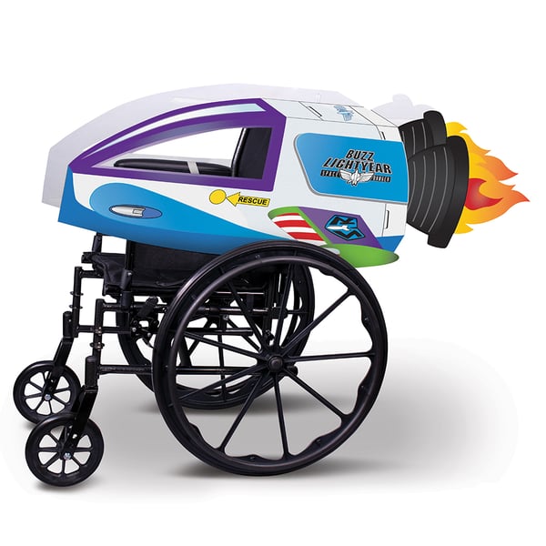 Disguise Toy Story Buzz Lightyear Spaceship Wheelchair Maskeraddräkt Barn Hankoppling Halloween 907 g