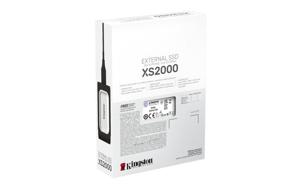 Kingston XS2000 - SSD - 1 TB - ekstern (bærbar) - USB 3.2 Gen 2x2 (USB-C stik)