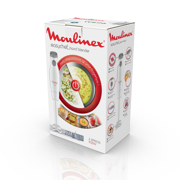 Moulinex DD45A1 0,8 L Upotettava sekoitin 450 W Valkoinen