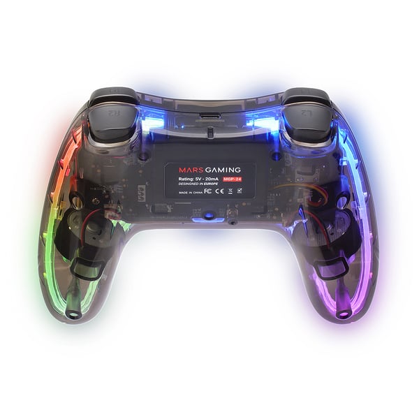 Mars Gaming MGP-24 Svart, Transparent RF Spelplatta Android, MAC, PC, PlayStation 4, Playstation 3, Xbox 360