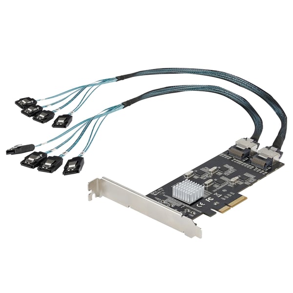 StarTech.com SATA PCIe-kontroller 8 portar - 6 Gbit/s PCI Express SATA-adapter - SATA PCIe-gränssnitt