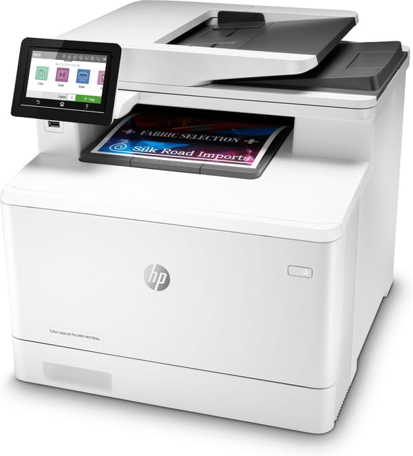 HP Color LaserJet Pro MFP M479fdw, Farve, Printer til Udskriv, kopiér, scan, fax, og send e-mail, Scan til e-mail/PDF; Tosidet udskrivning; 50-arks ukrøllet ADF
