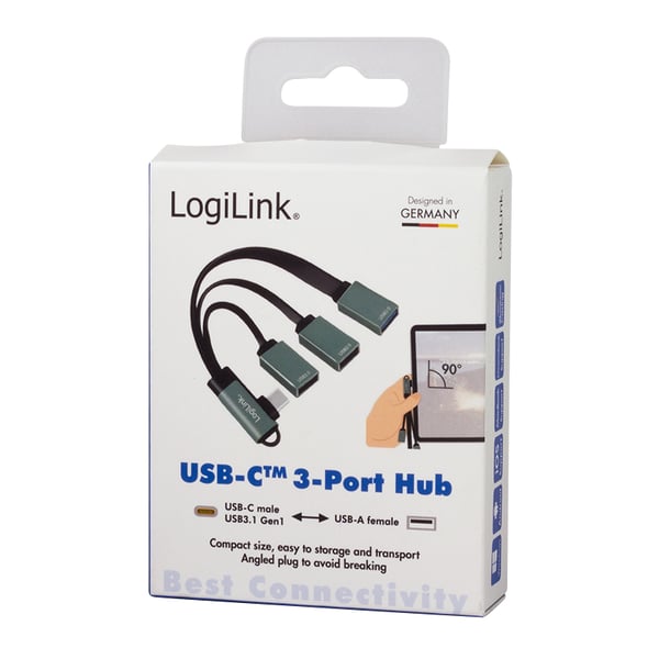 LogiLink UA0361 interface hub USB 3.2 Gen 1 (3.1 Gen 1) Type-C 5000 Mbit/s Sølv