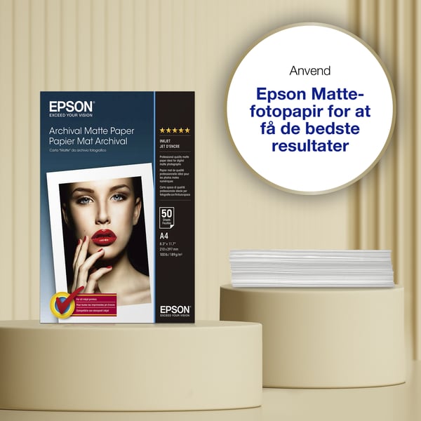 Epson A4 Archival mat fotopapir 189 g/m2, 50 ark