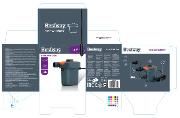 Bestway 62144 elektrisk luftpumpe 0,034 bar 680 l/min