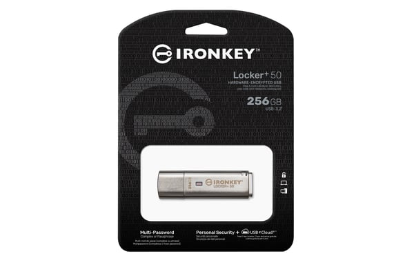 Kingston Technology IronKey 256 GB IKLP50 AES USB med 256 bit kryptering