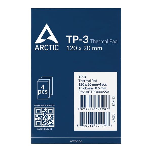 ARCTIC TP-3 kølekomponent Termisk pude