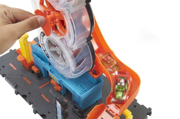 Hot Wheels City Super Twist Tire Shop-legesæt, gave til børn mellem 4 og 8 år