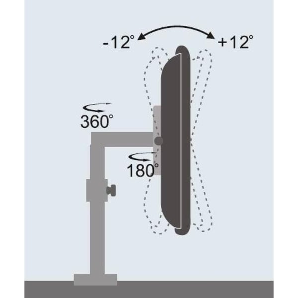 Techly ICA-LCD 501BK skærmbeslag og -stativer 68,6 cm (27") Skrivebord Sort