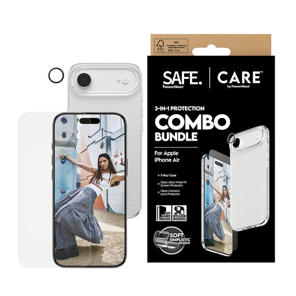 PanzerGlass CARE™ | SAFE. by ® 3-in-1 Combo Pakke iPhone Air
