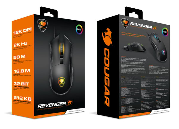 COUGAR Revenger S mus Spil USB Type-A Optisk 12000 dpi