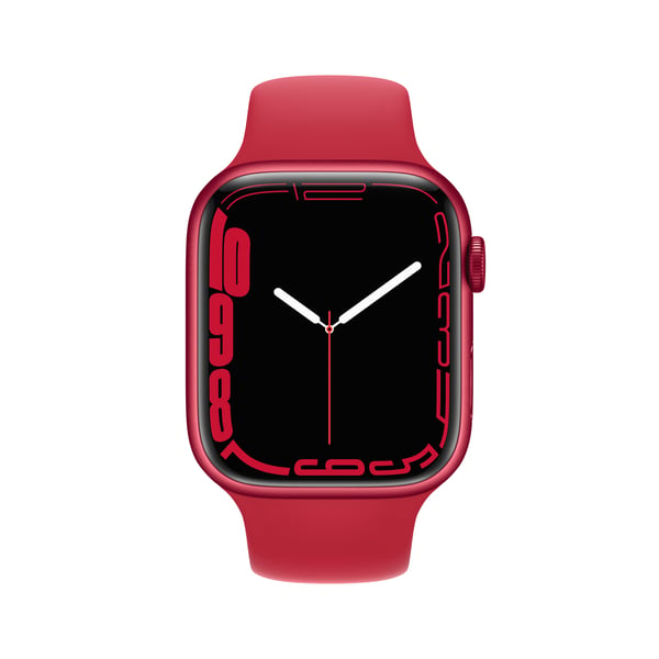 Apple Watch Series 7 OLED 45 mm Digital Pekskärm Röd Wi-Fi GPS