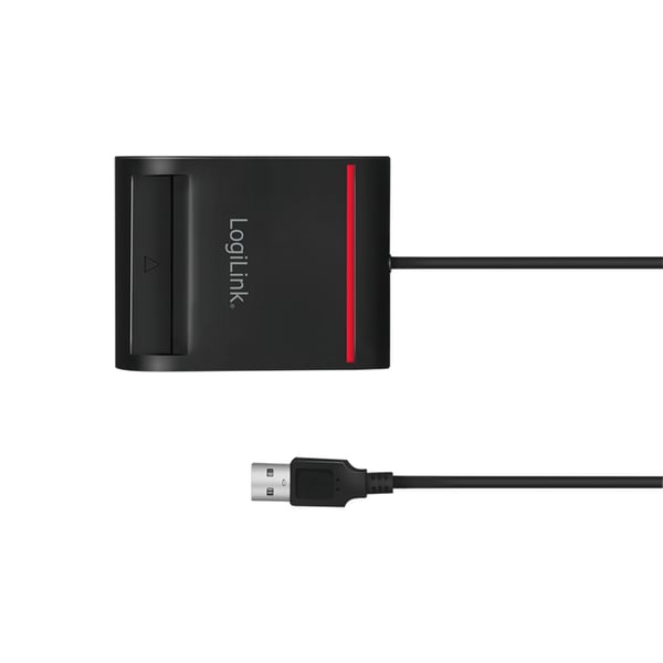 LogiLink CR0047 läsare smarta kort inomhus USB 2.0 Svart