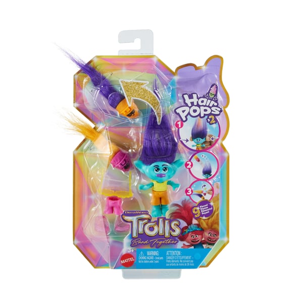 Mattel Trolls 3 Sammen igen HAIR POPS Kvist