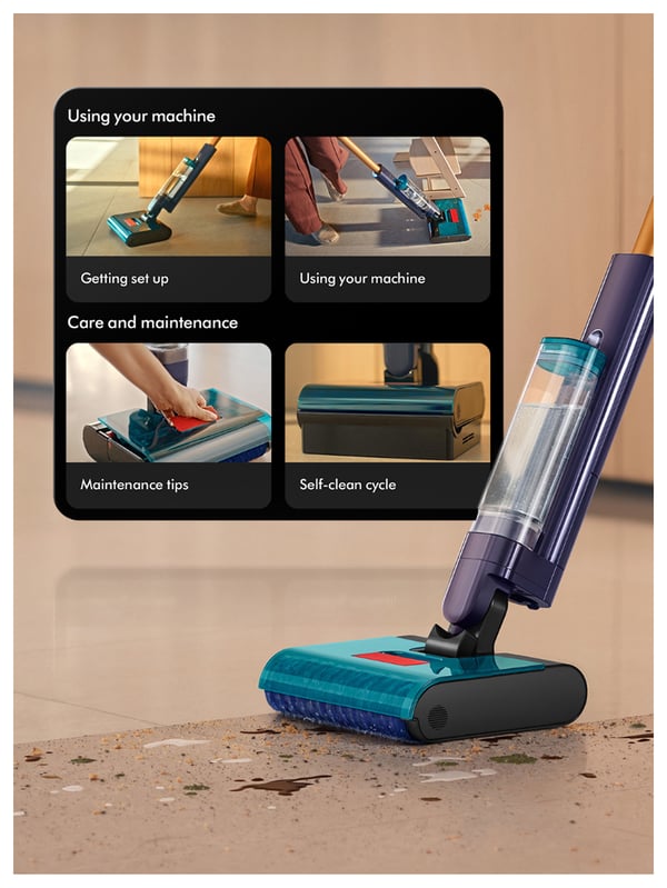 Dyson Clean + Wash Hygiene Sähköharja Akku Kuiva ja märkä Pussiton Sininen, Kupari