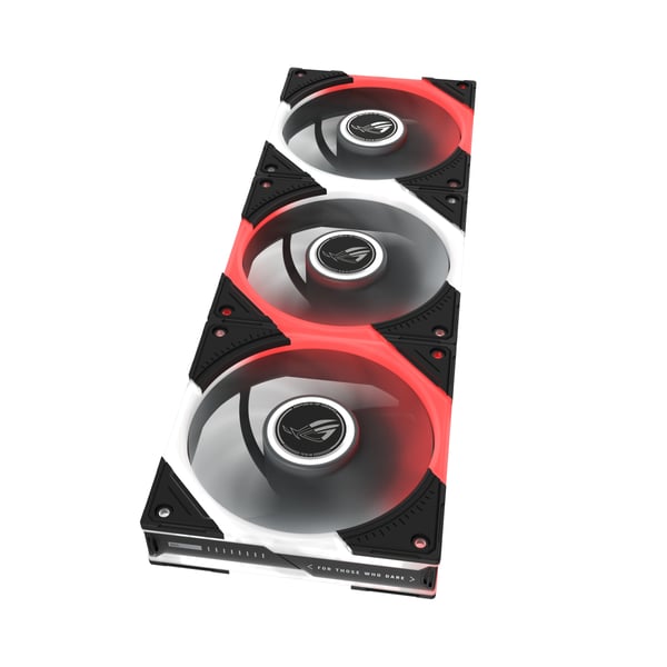 ASUS ROG Eurux GR120 ARGB Reverse Fan - Triple Pack Datorväska 12 cm Svart, Vit 3 styck