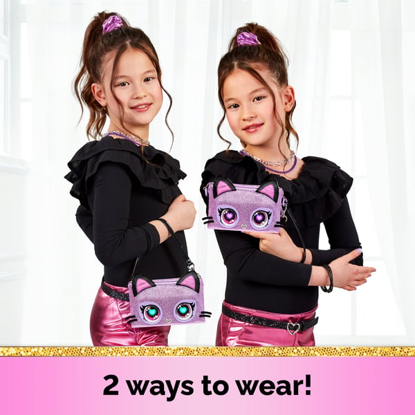 Purse Pets BAG INA PursePets Wristlet Kitty GML Sort, Lyserød Pige Lille håndtaske