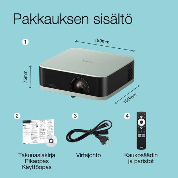Epson Home Cinema Lifestudio Pop – EF-61G jäänvihreä