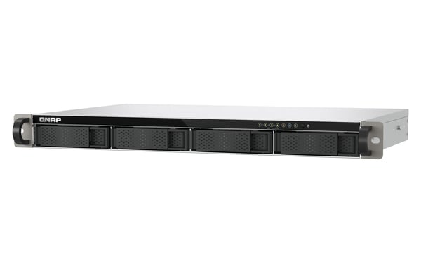 QNAP TS-432XeU NAS Stativ (1U) 4 GB DDR4 0 TB QNAP QTS Sort, Grå