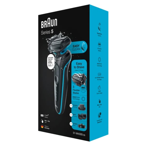 Braun Series 5 51-M4500cs Folie shaver Sort, Blå