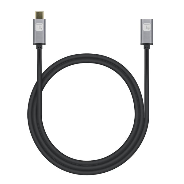 Techly ICOC MUSB322-CMF-010 USB-kablar USB 3.2 Gen 2 (3.1 Gen 2) 1 m USB C 10 Gbit/s Svart, Grå
