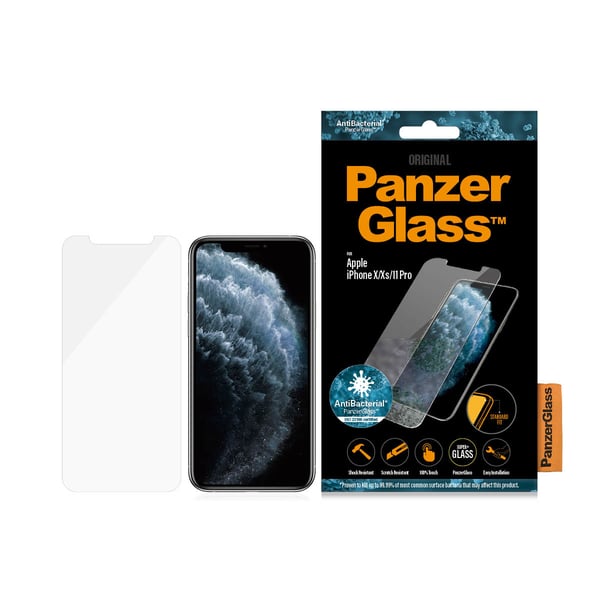 PanzerGlass ® Screen Protector iPhone 11 Pro | Xs | X | Standard Fit Kirkas näytönsuoja Apple 1 kpl