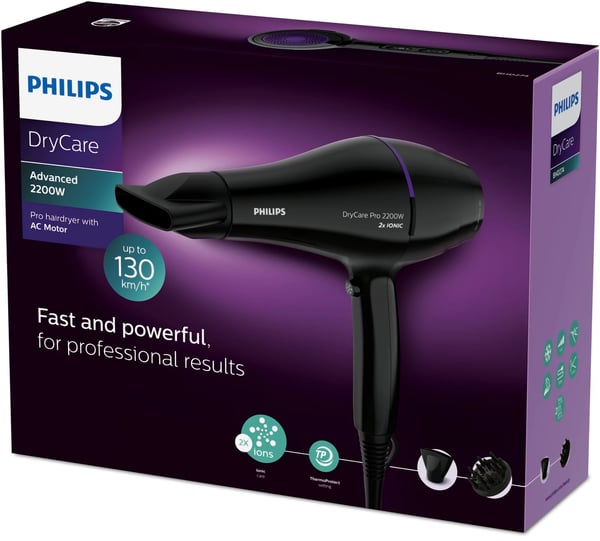 Philips DryCare Vaihtovirtamoottori 2 200 W:n kuivausteho Pro-hiustenkuivain