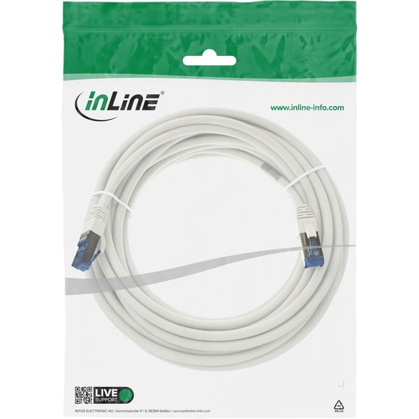 InLine 76805W netværkskabel Hvid 5 m Cat6a S/FTP (S-STP)