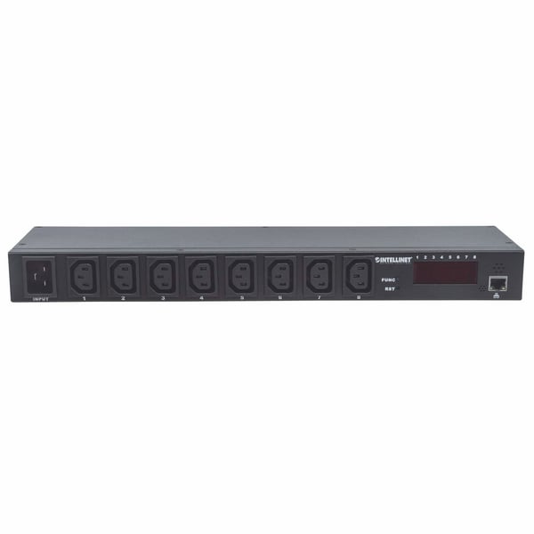 Intellinet 163682 strømforsyningsenhed (PDU) 8 AC stikkontakt(er) Sort