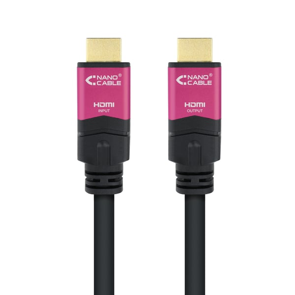 Nanocable 10.15.3730 HDMI-kaapeli 30 m HDMI-tyyppi A (vakio) Musta, Vaaleanpunainen