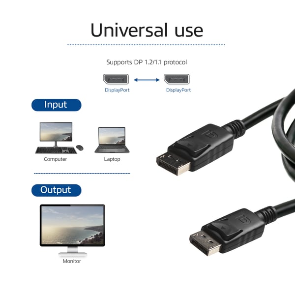 ACT AK3982 DisplayPort kabel 5 m Sort