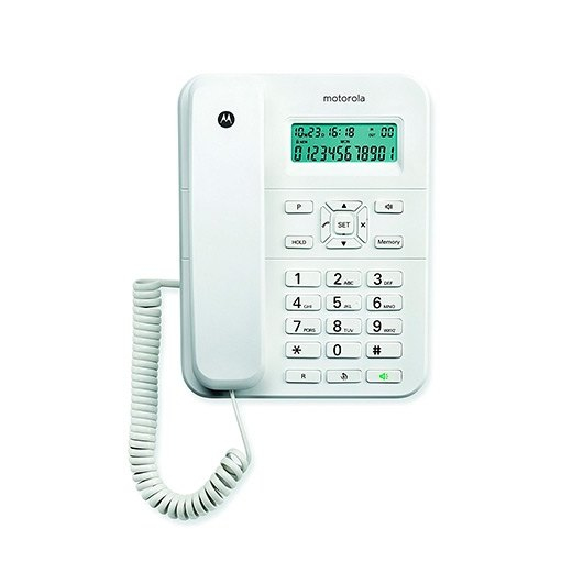 Motorola CT202 Analog telefon Namn och uppringnings-ID Vit