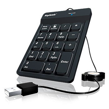 KeySonic ACK-118BK Numeerinen näppäimistö Universaali USB Musta