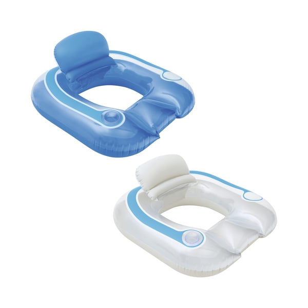 Bestway 43097 pool- och badmadrass Blå, Transparent Mönstrad Vinyl Sittring