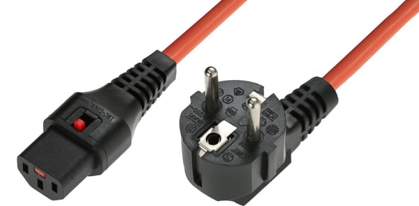 Microconnect EL248S el-ledning Orange 3 m Strømstik type F C13 forbinder