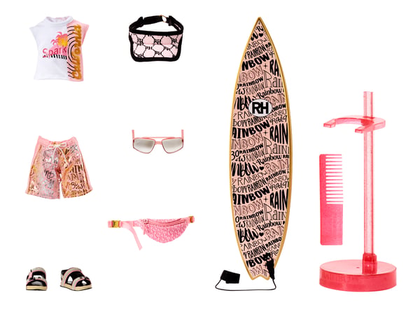 Rainbow High Pacific Coast Fashion Doll- Finn Rosado (Rose Gold Boy)