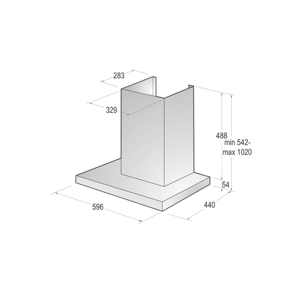 Gorenje WHT66236B Vægmonteret Sort 469 m³/t Gorenje WHT66236B Vægmonteret Sort 469 m³/t