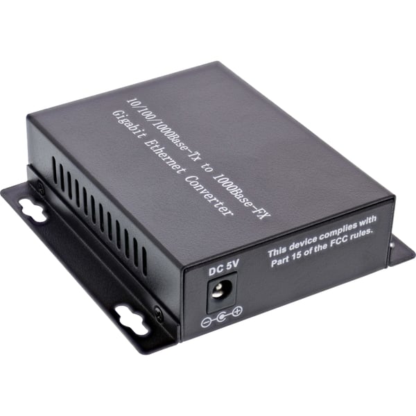 InLine 66659B mediakonverterare för nätverk 1000 Mbit/s 1310 nm Enkelläge Svart