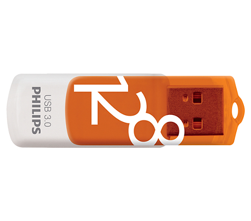 Philips FM12FD00B USB-muisti 128 GB USB A-tyyppi 3.2 Gen 1 (3.1 Gen 1) Oranssi, Valkoinen