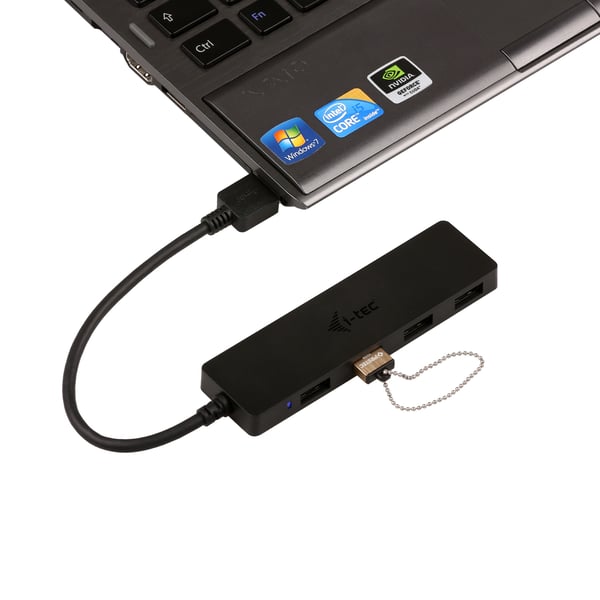 i-tec Advance U3HUB404 gränssnittshubbar USB 3.2 Gen 1 (3.1 Gen 1) Type-A 5000 Mbit/s Svart
