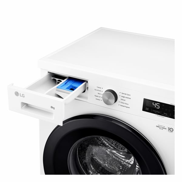 LG F4NX1008NWK vaskemaskine Front-læsning 8 kg 1400 rpm Hvid