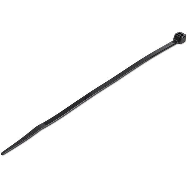 StarTech.com 1000-pack 6" (15 cm) buntband - 1/8" (3,6 mm) breda, 1-3/8" (39 mm) buntdiameter, 40 lb (18 kg) draghållfasthet, självlåsande nylonbuntband med böjd spets, UL-godkända, svarta - TAA