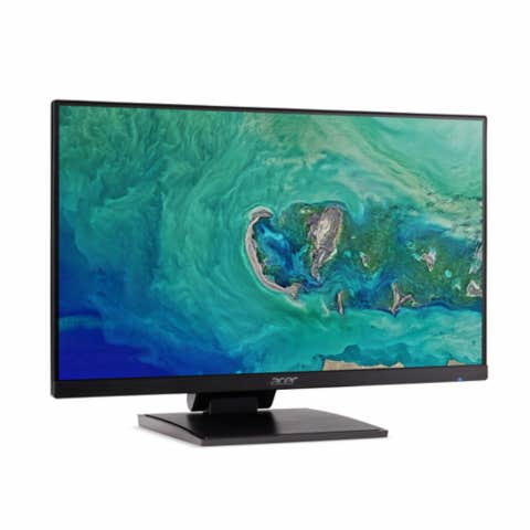 Acer UT241Y tietokoneen litteä näyttö 60,5 cm (23.8") 1920 x 1080 pikseliä Full HD LED Kosketusnäyttö Pöydän pinta Musta