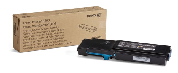 Xerox Phaser 6600/WorkCentre 6605, syaani värikasetti (suuri kapasiteetti, 6 000 sivua)