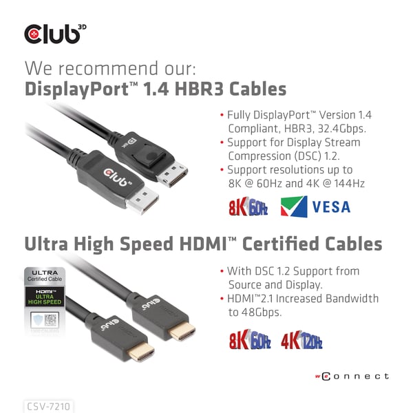 CLUB3D CSV-7210 KVM-switchar Svart