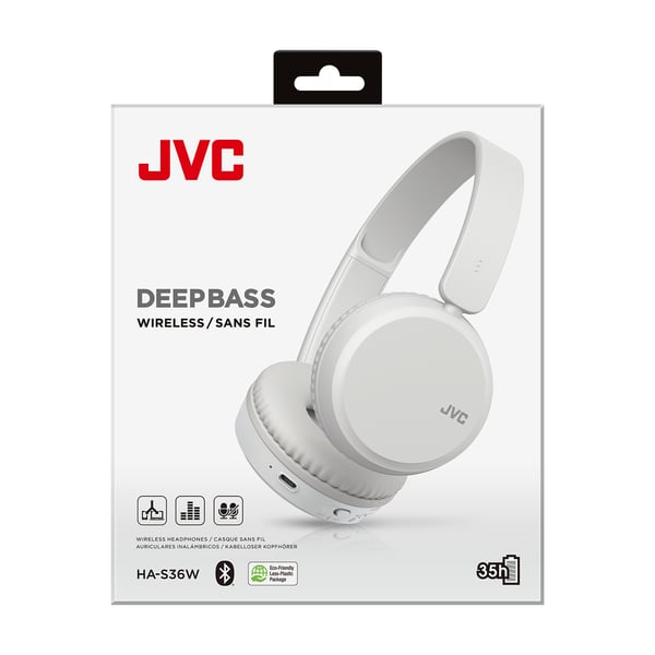 JVC HA-S36W Headset Trådlös Huvudband Samtal/musik Bluetooth Vit