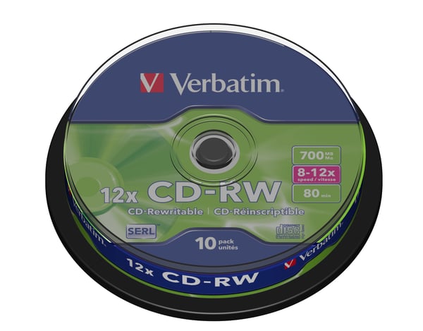 Verbatim CD-RW 12x 700 MB 10 stk