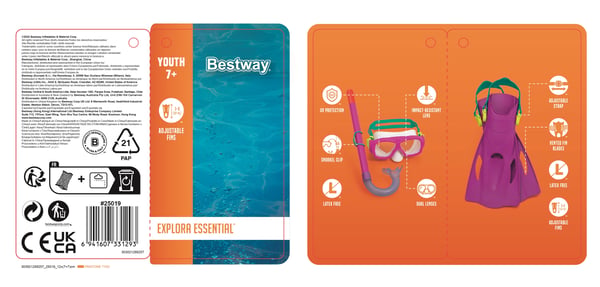Bestway 25019 / 23 simpaket Blandade färger Barn