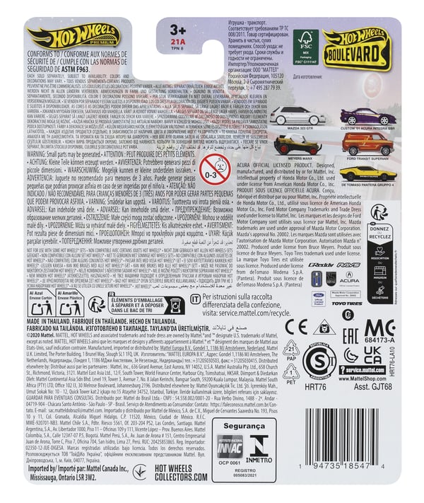 Hot Wheels Boulevard HRT76 legetøjsbil