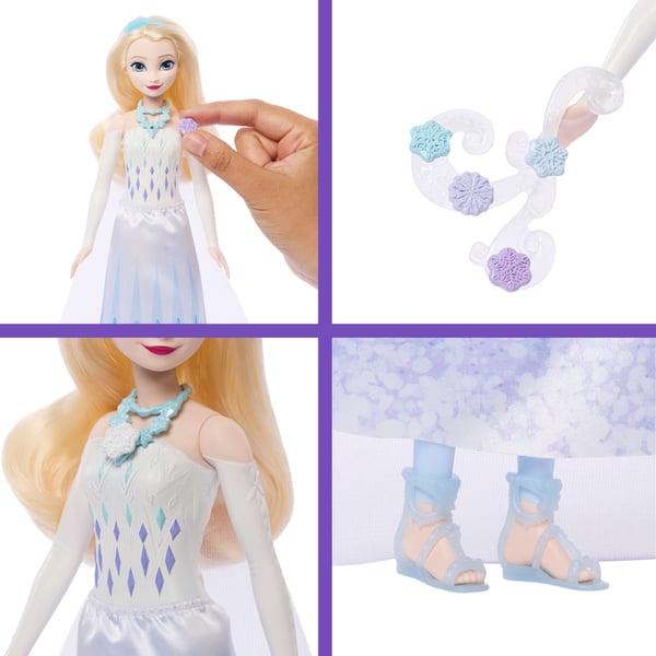 Disney Frozen Disney Frost Jewel Reveal Elsa-modedukke med 8 overraskelser, herunder smykkeskrin og 10 stk. tilbehør